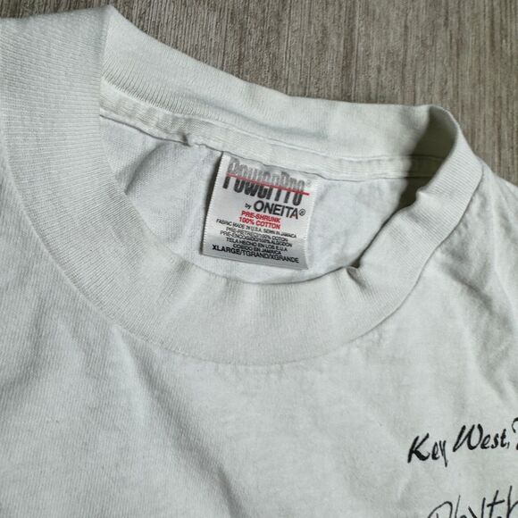 Vintage 90s Singe Stitch Oneita Shirt USA Rasta Reggae Key West Florida XL - Picture 3 of 7